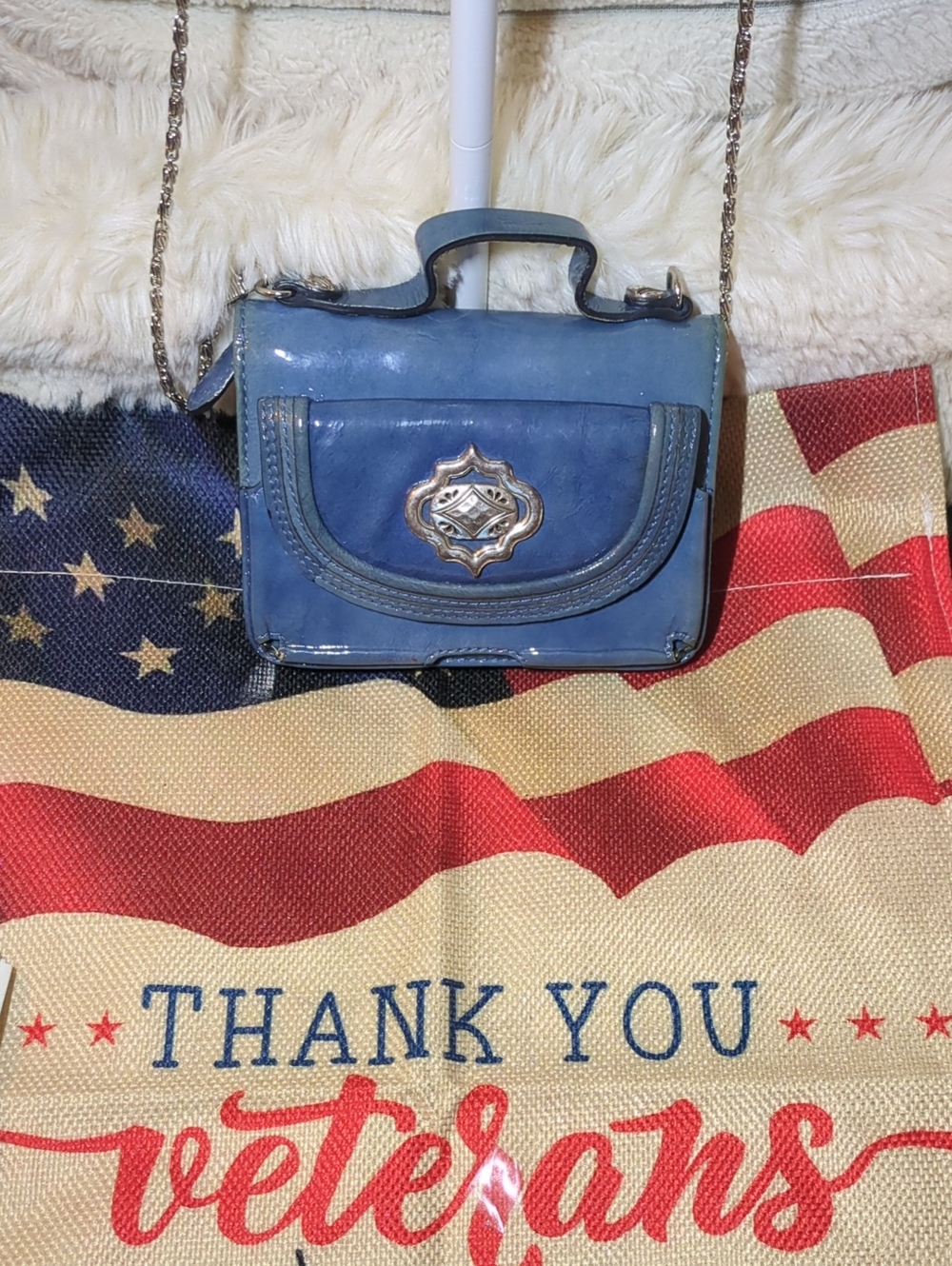 Vintage Brighton Mini convertible Leather Crossbody w/Silver Emblem $75